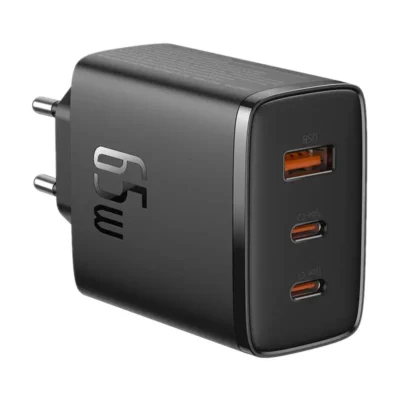 usb ტელეფონის ბლოკი Baseus 65W 1xUSB 2xUSB-C P10152301113-00