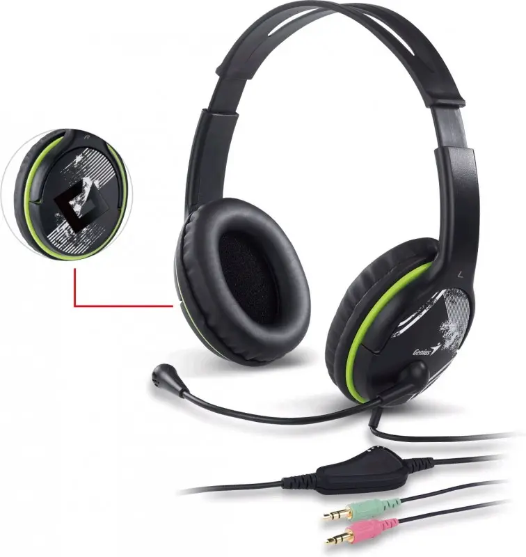 ყურსასმენი HS-400A Green, Genius