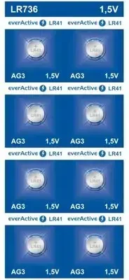 ლემენტი ცალი G3 10BL everActive Alkaline LR736