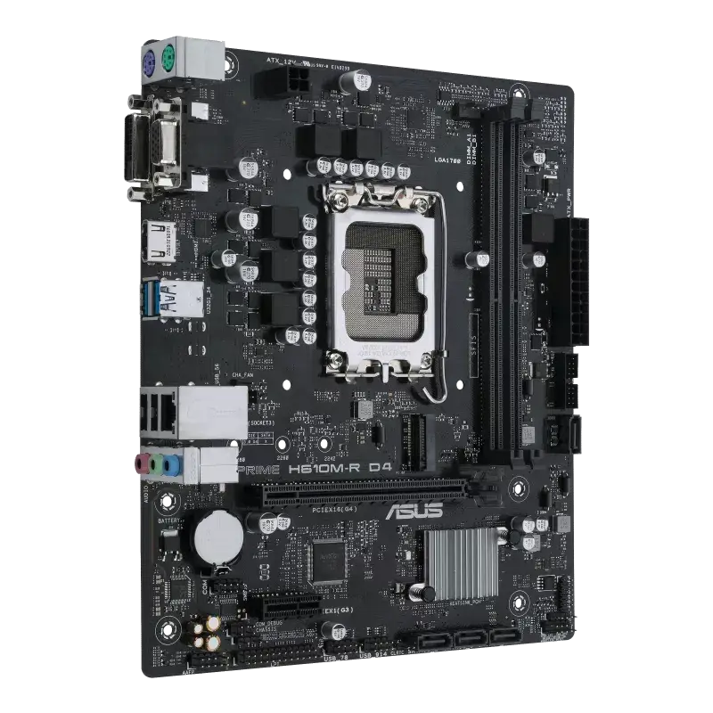 9დედა დაფა: Asus PRIME H610M-R D4-SI 2DDR4 LGA1700 - 90MB1B40-M0ECY0