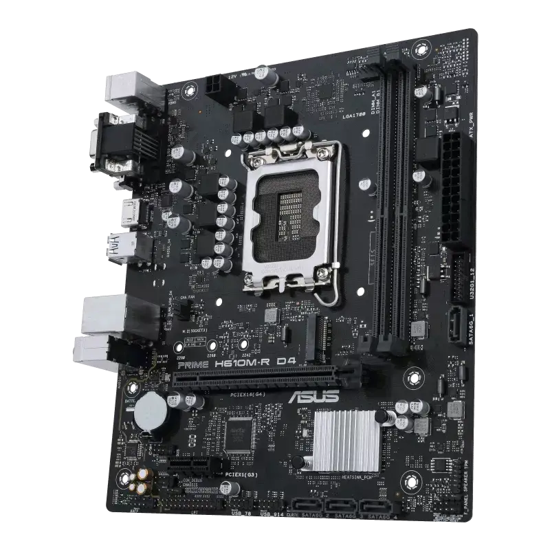 9დედა დაფა: Asus PRIME H610M-R D4-SI 2DDR4 LGA1700 - 90MB1B40-M0ECY0
