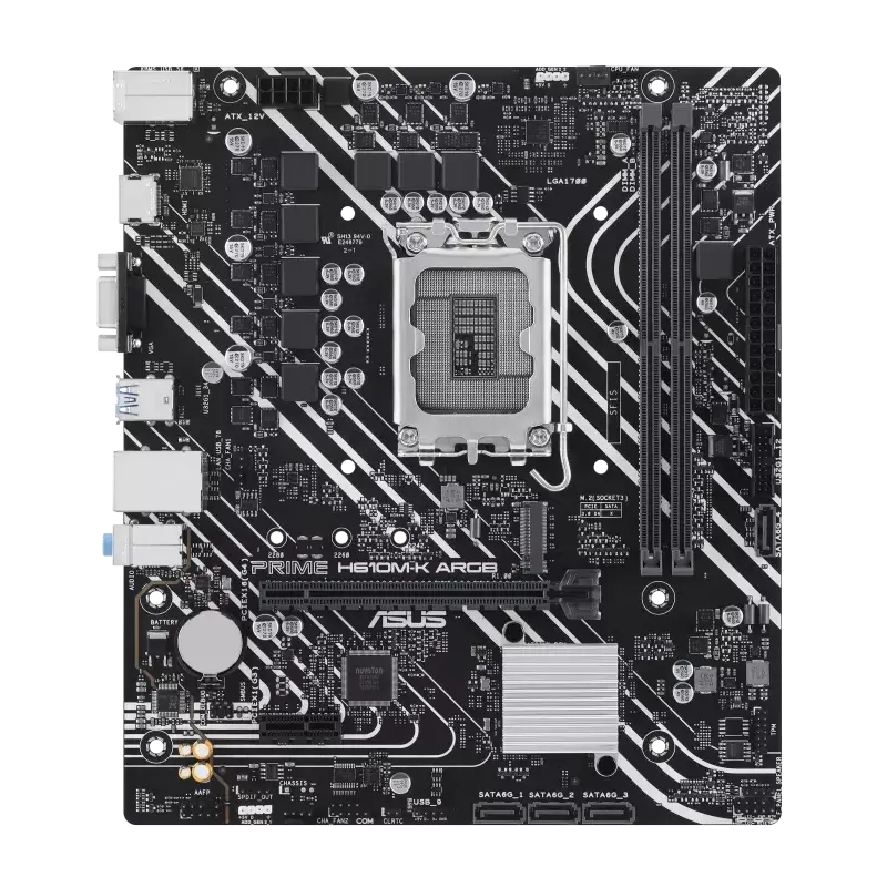 3ASUS Motherboard PRIME H610M-K s1700 H610 2xDDR5 M.2 HDMI D-Sub mATX