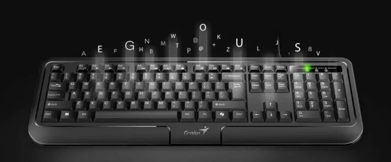 -კლავიატურა Genius Keyboard KB-118 RU, USB Black GK-190008