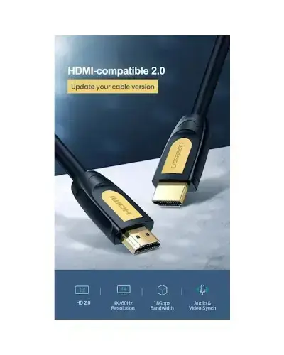 HDMI კაბელი UGREEN HD101 10167 10167 HDMI cable 1 4V full copper 19+1 5M