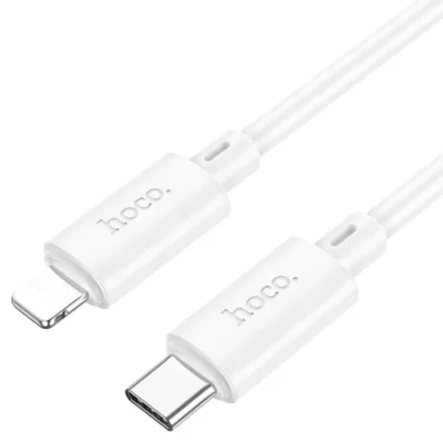 HOCO X88 Solid PD silicone charging data cable C to ip White