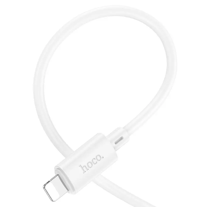 HOCO X88 Solid PD silicone charging data cable C to ip White