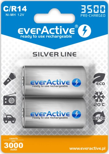 დასამუხტი ელემენტი C R14 AKU 2BL everActive 3500 !silver line