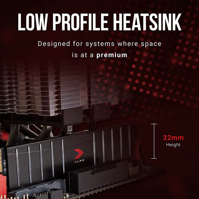+ოპერატიული მეხსიერება PNY Low Profile 16GB (2x8GB) RAM DDR4 kit 3600MHz CL18