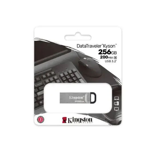 +ფლეშ მეხსიერება USB Flash Drive/ 256GB/ Kingston DTKN 256GB DataTraveler Kyson High Performance USB 3.2 Metal Flash Drive | Speeds up to 200MB/s ( (DTKN/256GB)
