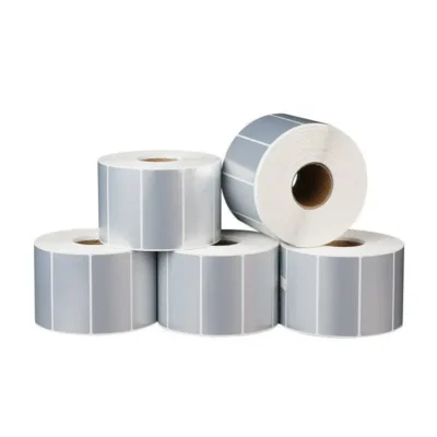 Silver-PET-Label-73x53-1000 - (ვერცხლისფერი სინთეტიკური ეტიკეტი 73მმ x 53მმ 1000ც.)