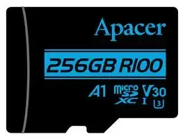 ფლეშ ბარათი AP256GMCSX10U7-R microSDXC UHS-I U3 V30 R100 256GB w/ 1 Adapter RP