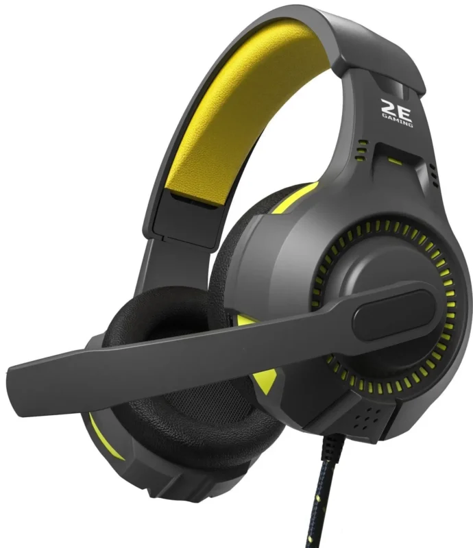 ყურსასმენი მიკროფონით 2E GAMING Headset HG300, mini-jack/dual 3.5mm, LED, 2m, black
