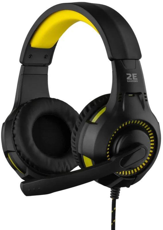 ყურსასმენი მიკროფონით 2E GAMING Headset HG300, mini-jack/dual 3.5mm, LED, 2m, black