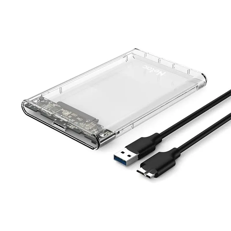 USB to SATA გადამყვანი , WH11, NETAC, 2.5 SATA to USB3.0 External HDD/SSD Case,USB3.0 A to B cable.