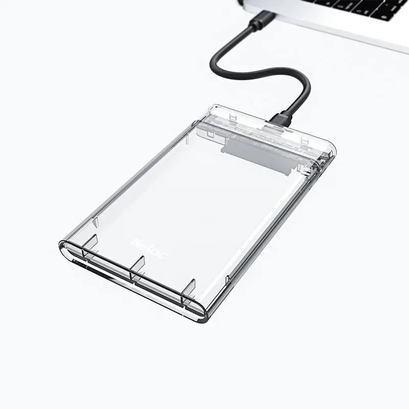 USB to SATA გადამყვანი , WH11, NETAC, 2.5 SATA to USB3.0 External HDD/SSD Case,USB3.0 A to B cable.