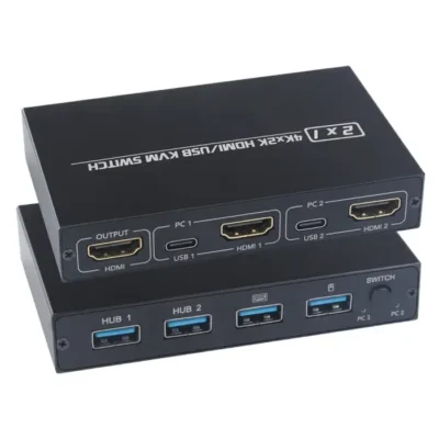 კვმ სვიჩი AM-KVM201CL 2x1 4Kx2K HDMI / USB / KVM Switch PC2636