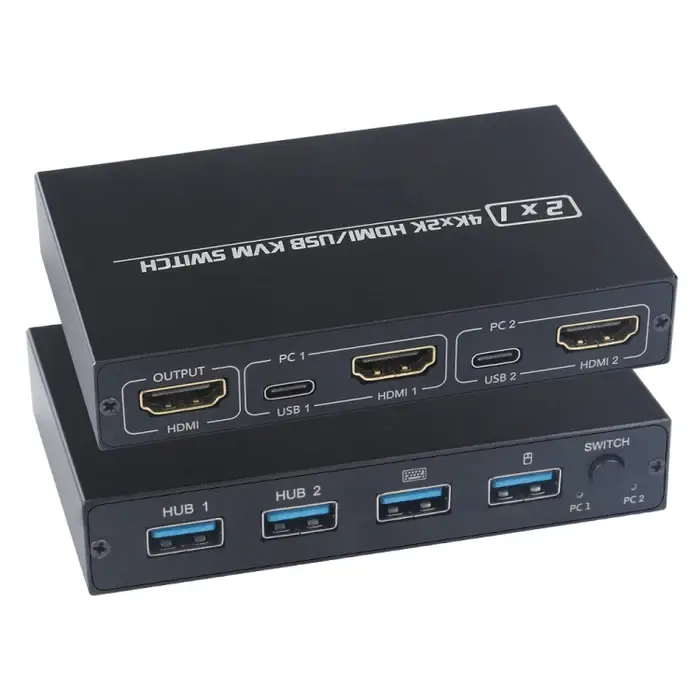 კვმ სვიჩი AM-KVM201CL 2x1 4Kx2K HDMI / USB / KVM Switch PC2636