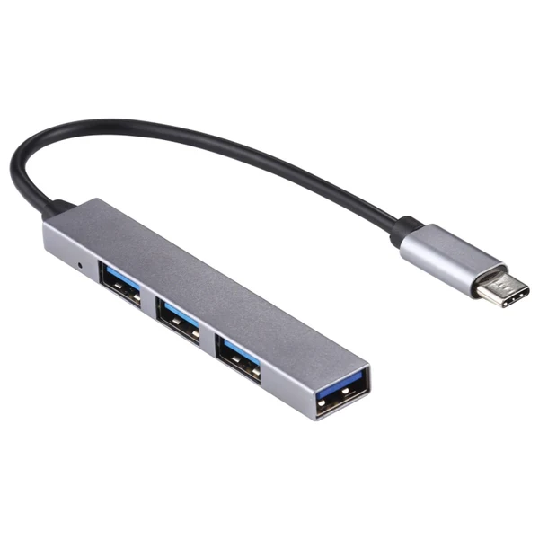 უსბ ჰაბი PC6052SH T-818 4 x USB 3.0 to USB-C / Type-C HUB Adapter (Silver Grey)