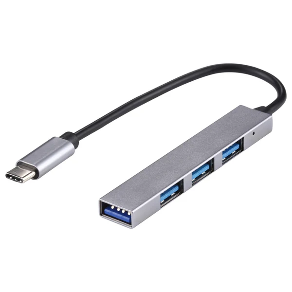 უსბ ჰაბი PC6052SH T-818 4 x USB 3.0 to USB-C / Type-C HUB Adapter (Silver Grey)