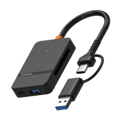 ბარათების წამკითხავი PC6716 ADS-316 8 in 1 Type-C+USB Multi-function Card Reader