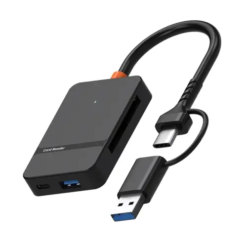 ბარათების წამკითხავი PC6716 ADS-316 8 in 1 Type-C+USB Multi-function Card Reader