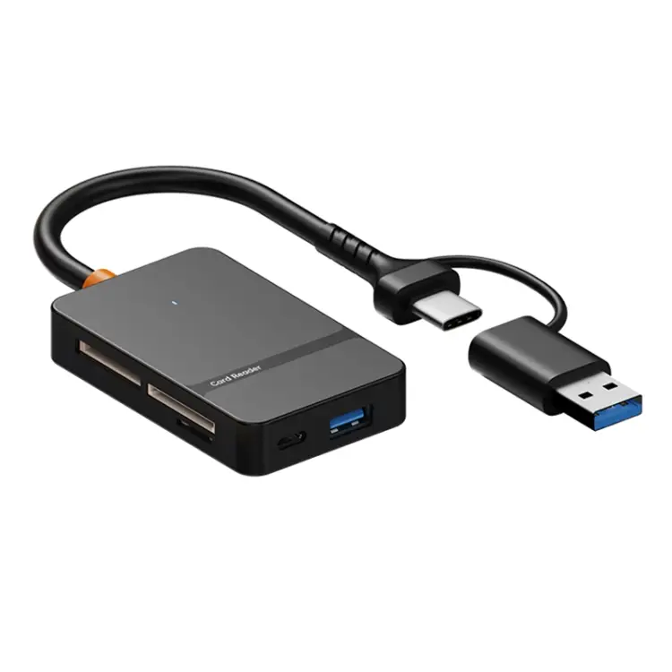 ბარათების წამკითხავი PC6716 ADS-316 8 in 1 Type-C+USB Multi-function Card Reader