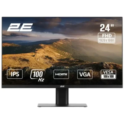 მონიტორი 2E 23.8" F2425B D-Sub, HDMI, IPS, 100Hz 2E-F2425B-01.EU