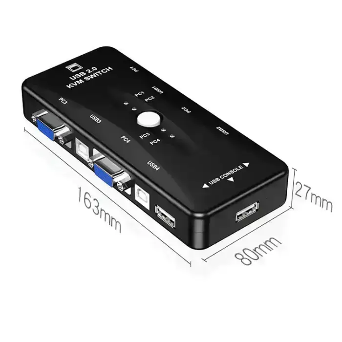 KVM სვიჩი S-KVM-0104USB 4-Port KVM Switch With USB