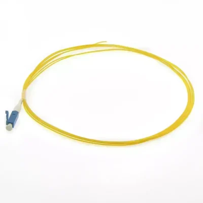 ოპტიკური პიგთეილი 1m LC/UPC SM Pigtail 0.9mm PVC Yellow PGLCSMA001