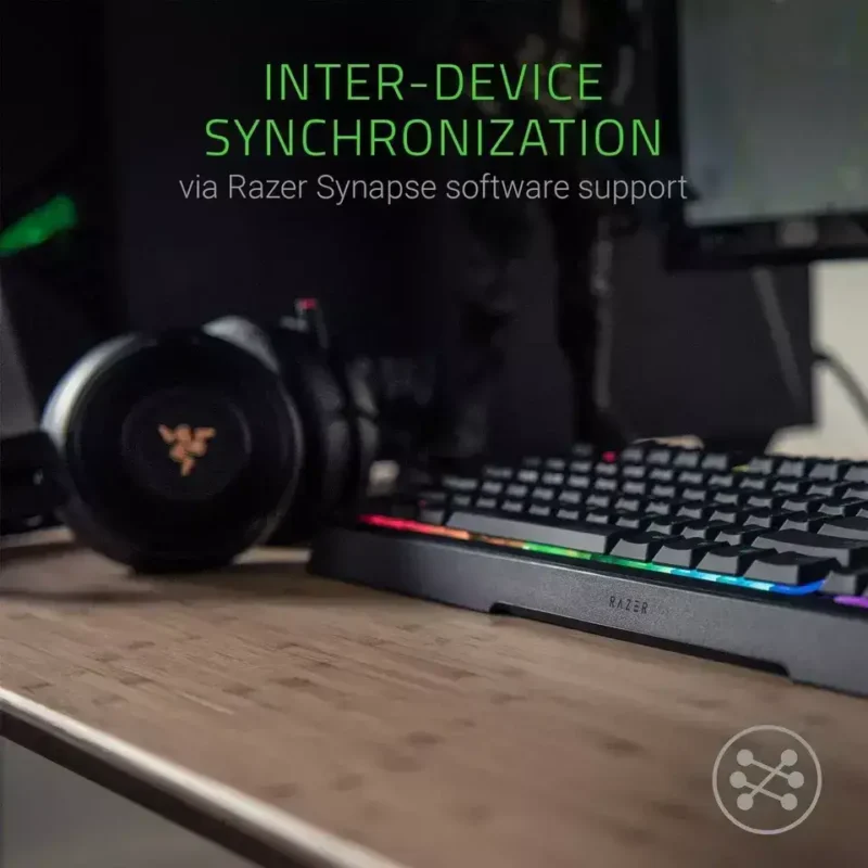 +Razer Ornata Chroma Gaming Keyboard: Chroma RGB Lighting - Individually Backlit Keys - Detachable Plush Wrist Rest - Programmable