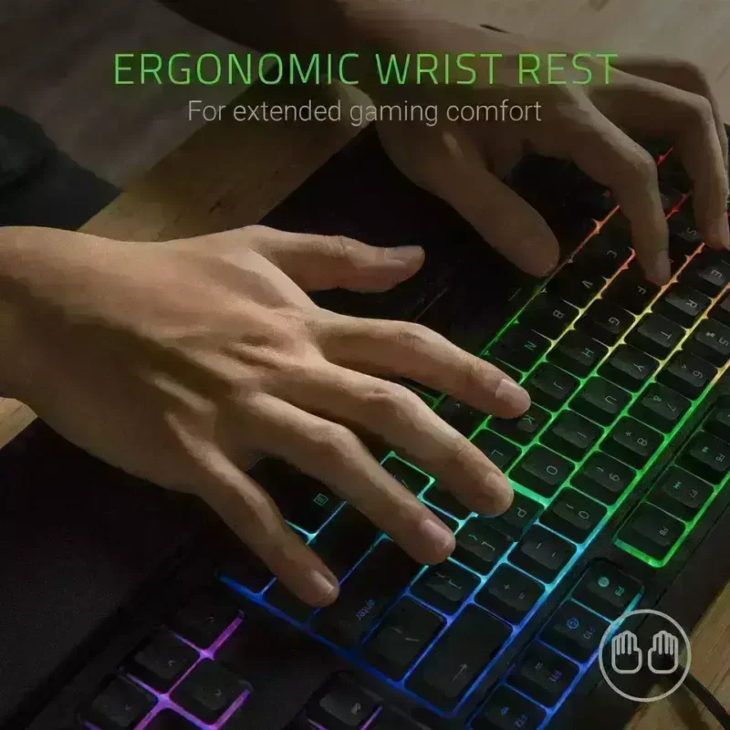 +Razer Ornata Chroma Gaming Keyboard: Chroma RGB Lighting - Individually Backlit Keys - Detachable Plush Wrist Rest - Programmable