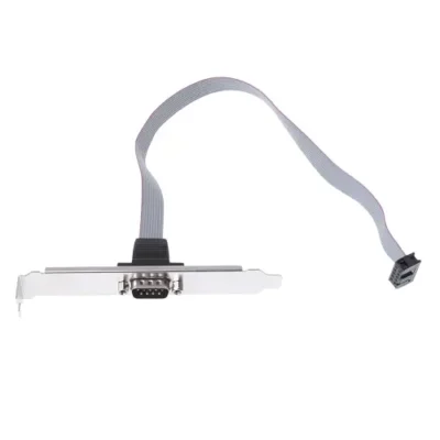 com პორტის გადამყვანი S-PC-0243 DB9 9pin Com Port host case Cable / RS232 port plate cable, Length: 36cm(Grey)