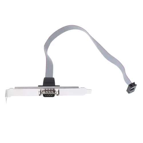 com პორტის გადამყვანი S-PC-0243 DB9 9pin Com Port host case Cable / RS232 port plate cable, Length: 36cm(Grey)