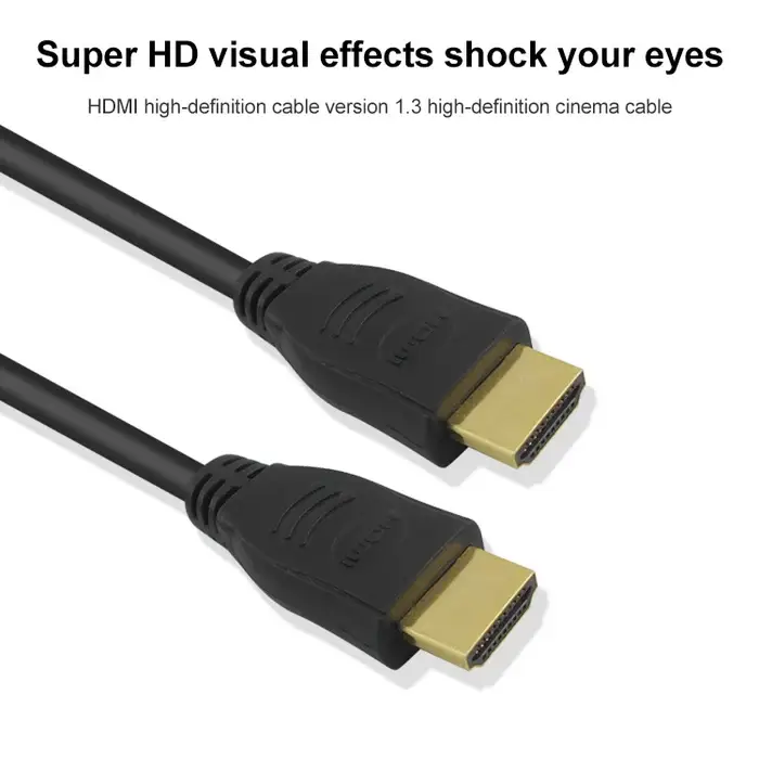 კაბელი 0.5m HDMI 19 Pin Male to HDMI 19Pin Male Cable, 1.3 Version, Support HD TV / Xbox 360 / PS3 etc (Black + Gold Plated) S-PC-03115