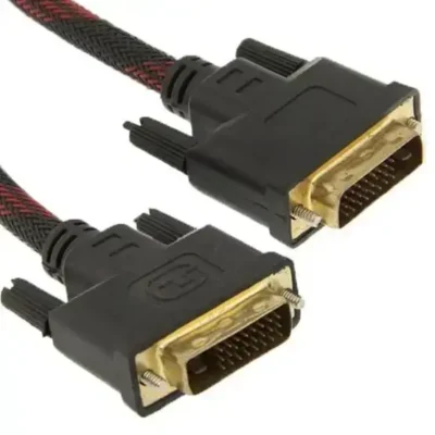 კაბელი S-PC-0431A Nylon Netting Style DVI-D Dual Link 24+1 Pin Male to Male M / M Video Cable, Length: 3m
