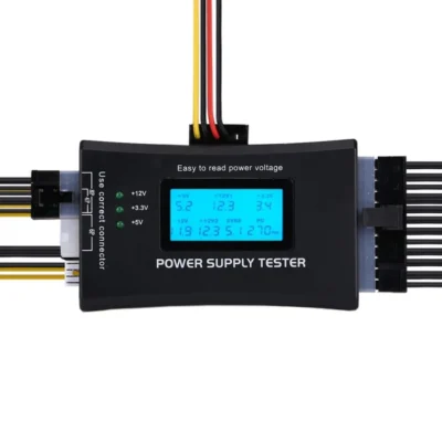 კვების ბლოკის ტესტერი S-PC-0922 Digital LCD Display PC Computer 20/24 Pin Power Supply Tester