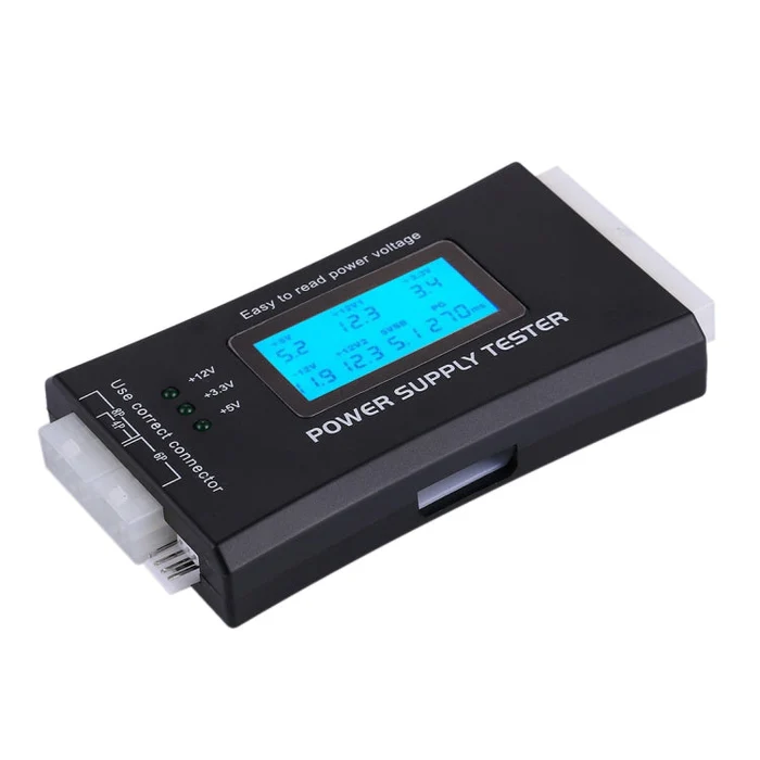 კვების ბლოკის ტესტერი S-PC-0922 Digital LCD Display PC Computer 20/24 Pin Power Supply Tester