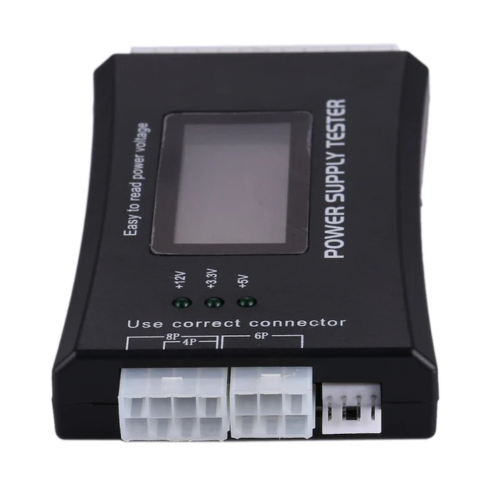კვების ბლოკის ტესტერი S-PC-0922 Digital LCD Display PC Computer 20/24 Pin Power Supply Tester
