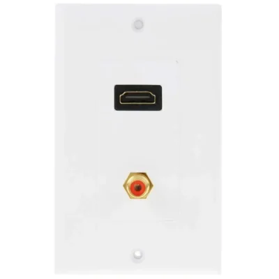 კედლის HDMI Female + RCA Female Plug Wall Plate Panel S-PC-1370