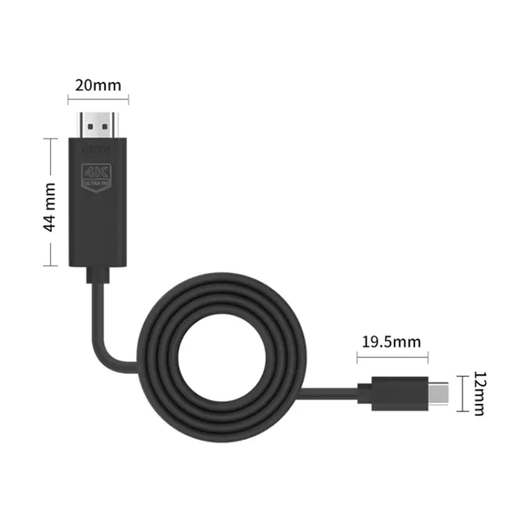 კაბელი SAS8310 Onten UC503 USB-C / Type-C 4K 30Hz HDTV Cable, Length:1.8m