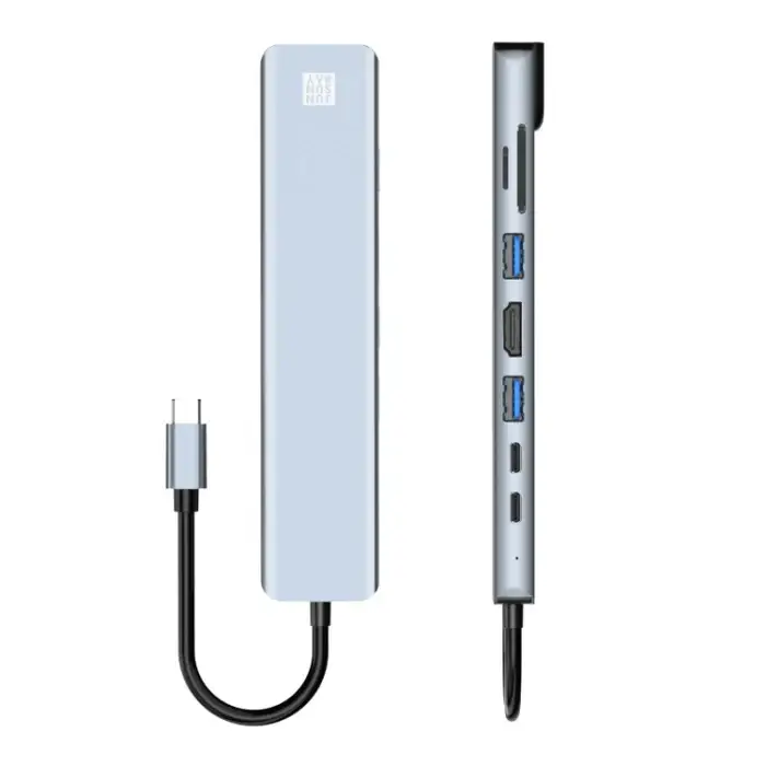 დოკ სადგური JSM-HUB008 JUNSUNMAY 8 in 1 Type-C to 4K HDMI / Ethernet Docking Station Adapter PD Quick Charge Hub SD/TF Card Reader SYA0020428