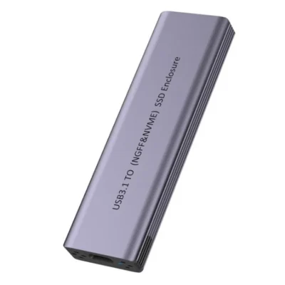 დისკის ყუთი S186 Aluminum Alloy NVME M.2 External Hard Drive Enclosure USB3.1 10Gbps SATA SSD Case SYA0026049