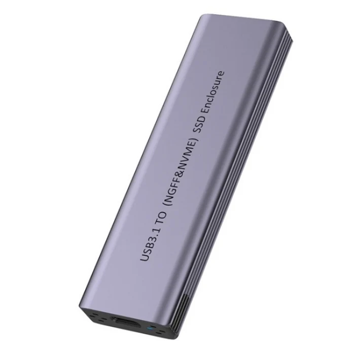 დისკის ყუთი S186 Aluminum Alloy NVME M.2 External Hard Drive Enclosure USB3.1 10Gbps SATA SSD Case SYA0026049