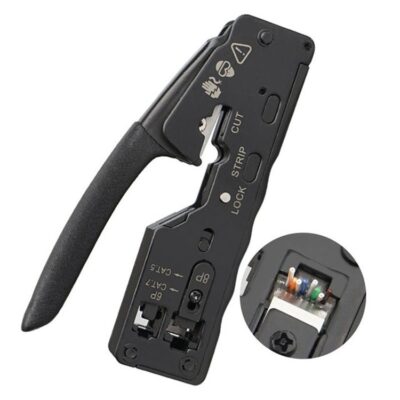 ჯეკონატორი Multifunctional Seven-type Through-hole Crystal Head 6P8P Wire Stripping Network Tool Extrusion Crimping Wire Network Cable Pliers