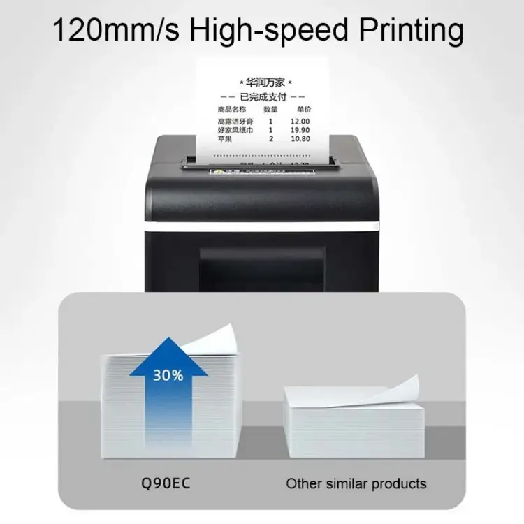 თერმული პრინტერი Xprinter XP-Q90EC 58mm Portable Express List Receipt Thermal Printer, Style:USB Port(EU Plug) TBD0600692801B
