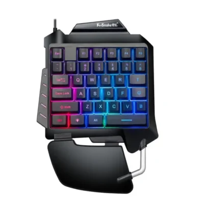 +კლავიატურა K-Snake G92 Single Small Keyboard Mobile Games Luminous Robotic Machine Sensory Game Keyboard(Black) TBD0604009001A