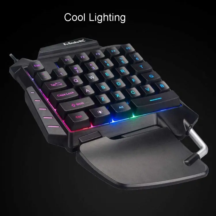+კლავიატურა K-Snake G92 Single Small Keyboard Mobile Games Luminous Robotic Machine Sensory Game Keyboard(Black) TBD0604009001A