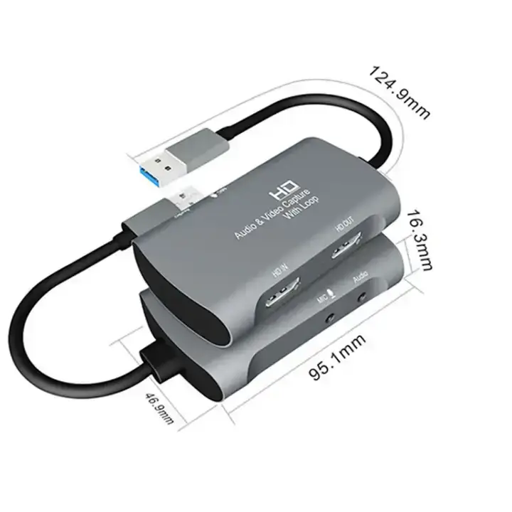 კაბელ გადამყვანი TT8428 Z30 HDMI Female + Mic to HDMI Female + Audio + USB 2.0 Video Capture Box