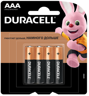 ელემენტი (ცალი) AAA Duraell Alkaline 1.5 LR03 4x4